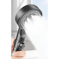 DOCCETTA MULTIGETTO SOFFIONE DOCCIA FILTRATO BAGNO PULSANTE MODERNO FILTRO GRIGIO 87528