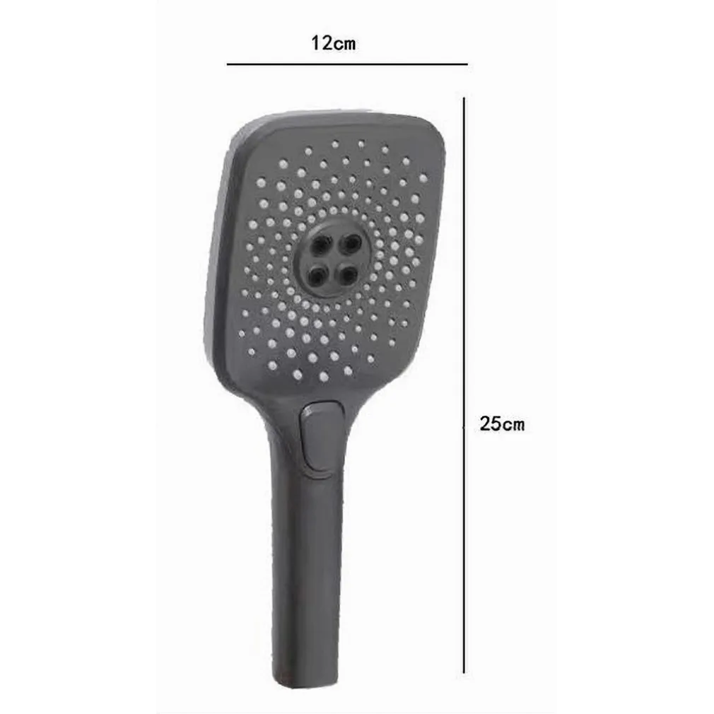 DOCCETTA REGOLABILE CON PULSANTE TESTA GRANDE DOCCIA QUADRATA BAGNO 12X25CM 87130