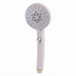 DOCCETTA SOFFIONE DOCCIA MULTIGETTO ROTONDO MODERNO 10.5X27CM CON PULSANTE 79700