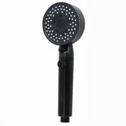 DOCCETTA SOFFIONE DOCCIA BAGNO MULTIGETTO CORNETTA NERO MODERNO 8.5 X 25CM 87526