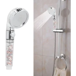 DOCCETTA SOFFIONE DOCCIA BAGNO CON FILTRO PULSANTE DOCCINO PER IDROTERAPIA 87541