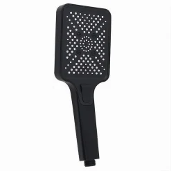 DOCCETTA SOFFIONE MULTIGETTO PULSANTE DOCCIA NERO RETTANGOLARE 10.5X27 CM 87535