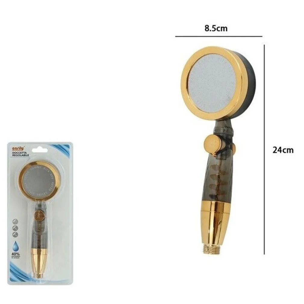 DOCCETTA SOFFIONE MULTIGETTO DOCCIA BAGNO BOMBATA CON PULSANTE VENTOLA SPIRALE 87531