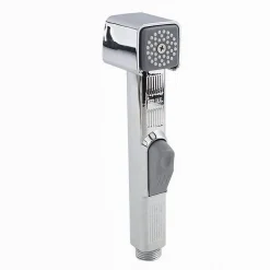 DOCCETTA SPRUZZATORE BIDET WC DOCCIA SHATTAF PULIZIA 18 CM SILVER SQUDRATO 87549