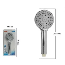 DOCCETTA 24X11CM DOCCINO SOFFIONE DOCCIA CORNETTA ROTONDO BAGNO MODERNO 69315