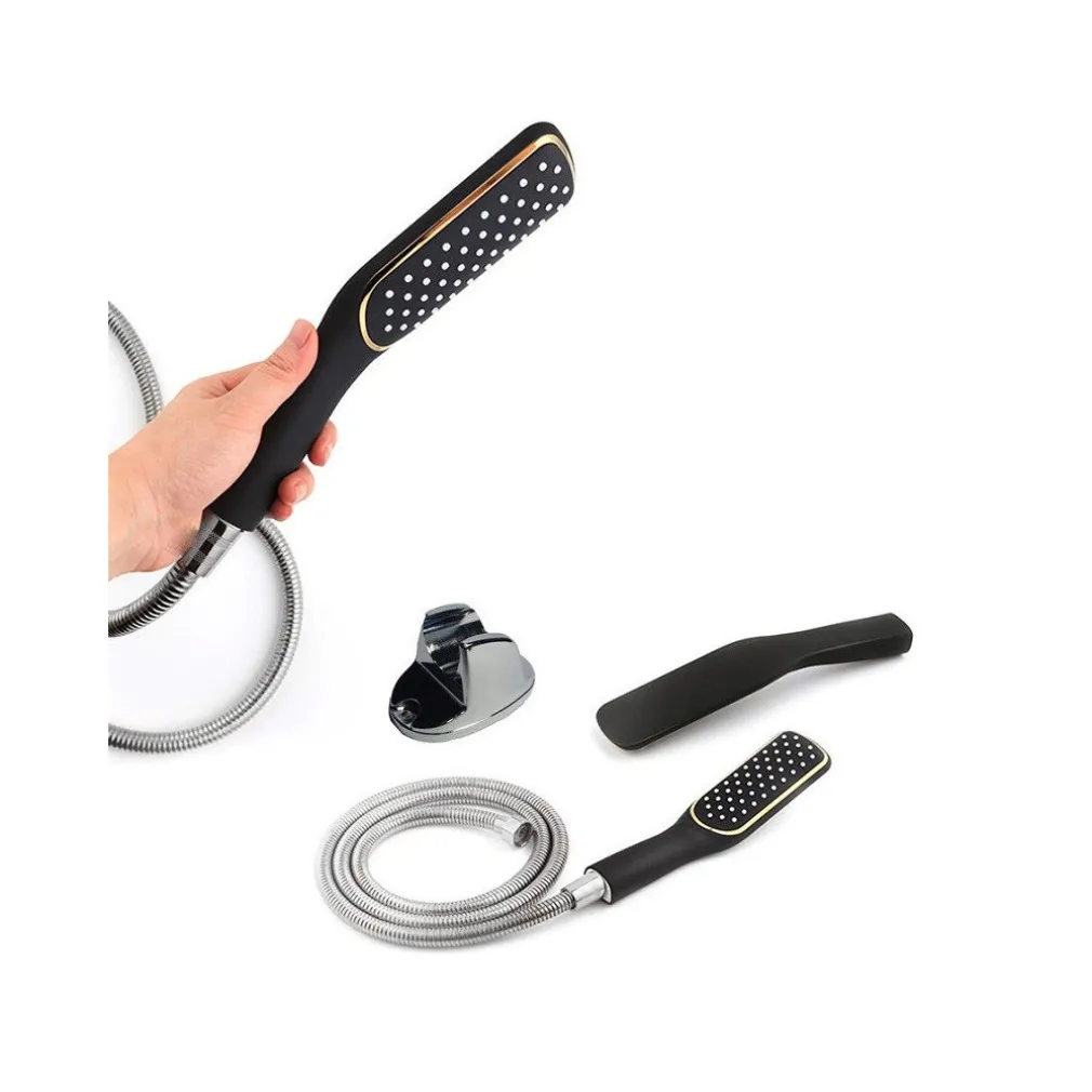 DOCCIA DOCCETTA SOFFIONE ANTICALCARE TUBO FLESSIBILE 1,8MT SUPPORTO MURO 52338