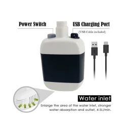 DOCCIA PORTATILE A BATTERIE RICARICABILE PER CAMPING BARCA CON POMPA ELETTRICA