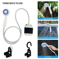 DOCCIA PORTATILE A BATTERIE RICARICABILE PER CAMPING BARCA CON POMPA ELETTRICA