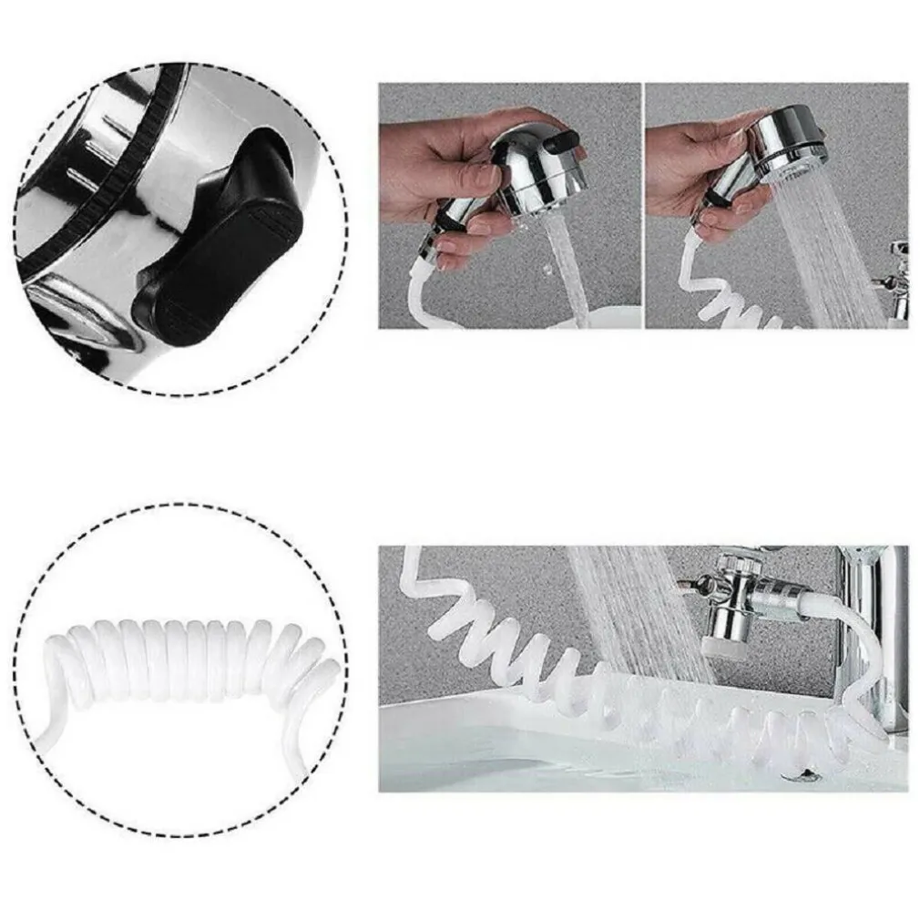 DOCCIA RUBINETTO TUBO FLESSIBILE DEVIATORE 2 VIE DOCCETTA 2 MODALITÀ GETTO 59417