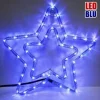 DOPPIA STELLA NATALIZIA LUMINOSA 50 LED COLORE BLU 37 X 37CM PER USO ESTERNO