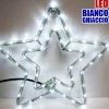 DOPPIA STELLA NATALIZIA LUMINOSA 50 LED COLORE BIANCO FREDDO USO INTERNO/ESTERNO