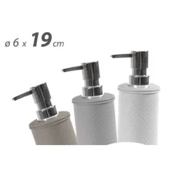 DOSATORE PORTA SAPONE LIQUIDO DISPENSER METALLO ROMBO COLORI ASS. 6X19CM 783340