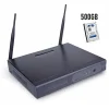 DVR NVR 4 CANALI WIRELESS WIFI ONVIF CLOUD VIDEOREGISTRATORE + HARD DISK 500GB