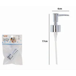 EROGATORE DOSA SAPONE LIQUIDO DISPENSER POMPA RICAMBIO ARGENTO UNIVERSALE 79817