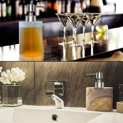 EROGATORE DOSA SAPONE LIQUIDO DISPENSER POMPA RICAMBIO ARGENTO UNIVERSALE 79817