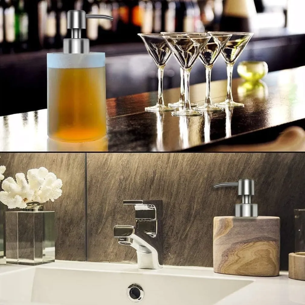 EROGATORE DOSA SAPONE LIQUIDO DISPENSER POMPA RICAMBIO ARGENTO UNIVERSALE 79817