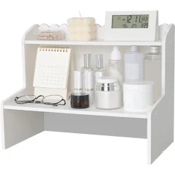 ESPOSITORE DA TAVOLO IN LEGNO SCAFFALE MULTISTRATO PER COSMETICI ORGANIZZATORE