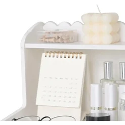 ESPOSITORE DA TAVOLO IN LEGNO SCAFFALE MULTISTRATO PER COSMETICI ORGANIZZATORE