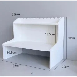 ESPOSITORE DA TAVOLO IN LEGNO SCAFFALE MULTISTRATO PER COSMETICI ORGANIZZATORE