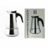 ESPRESSO MAKER CAFFETTIERA MOKA MACCHINETTA CAFFÈ 6 TAZZE ACCIAIO INOX