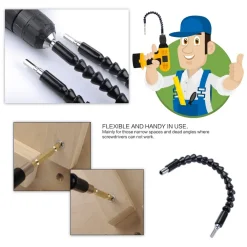 ESTENSORE TRAPANO CACCIAVITE AD ANGOLO 90° SNAKE BIT FLESSIBILE PROLUNGA 2 PZ