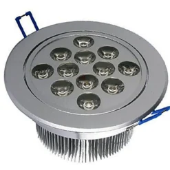 FARETTO 12 LED 12W AD INCASSO ORIENTABILE SPOT LUCE A MOLLA CON ALETTE DRIVER