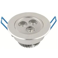 FARETTO A LED DA 3 WATT DA INCASSO A MOLLA CON ALETTE LUCE FREDDA