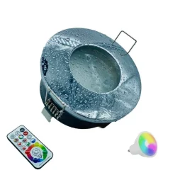 FARETTO A LED DA INCASSO PER BAGNO BOX DOCCIA LAMPADA RGBW 10W GU10 CROMOTERAPIA