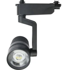 FARETTO BINARIO LED COB 10W NERO STAFFA LUCE FREDDA 6500K NATURALE 4000K F-10W8H