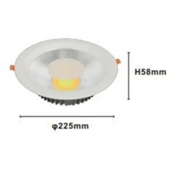FARETTO DA INCASSO LED COB 35W LUCE 3000K-6500K BIANCO ILLUMINAZIONE INTERNI 00427