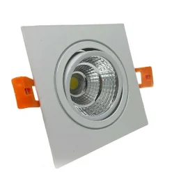 FARETTO INCASSO LED COB 7 WATT QUADRATO 700 LM LUCE FREDDA NATURALE CALDA