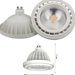 FARETTO LAMPADA A LED COB GU10 20W AR111 1800LUMEN LUCE CALDA FREDDA COLORE