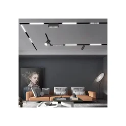 FARETTO LED 24 W MAGNETICO RETTANGOLARE PER BINARIO 48V LUCE 3000K 4000K FR-R300