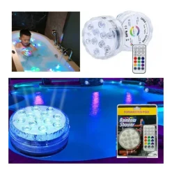 FARETTO LED AD IMMERSIONE PER PISCINE 13LED RGB MULTICOLORE CON TELECOMANDO IP68