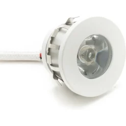 FARETTO LED AD INCASSO 1 WATT BIANCO PUNTO LUCE SEGNAPASSI LUCE VERDE CON DRIVER