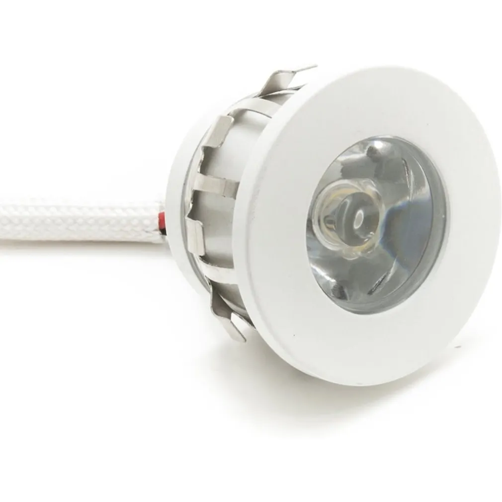 FARETTO LED AD INCASSO 1 WATT BIANCO PUNTO LUCE SEGNAPASSI LUCE VERDE CON DRIVER