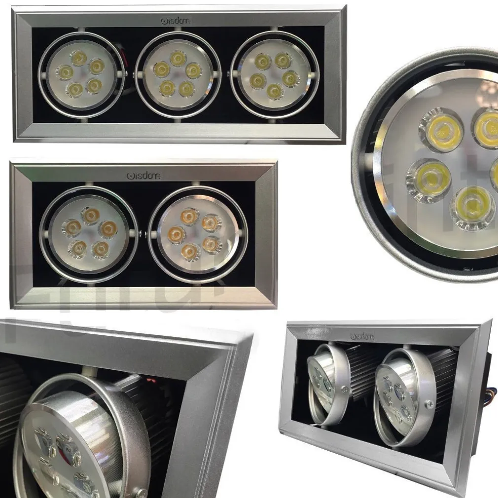 FARETTO LED AD INCASSO WISDOM PER AMBIENTI COMMERCIALI DA 2x5W ORIENTABILI