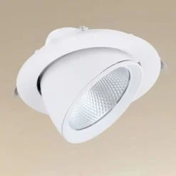 FARETTO LED DA INCASSO 40W 4400LM BIANCO ORIENTABILE LUCE 3000K-6500K IP20 00779
