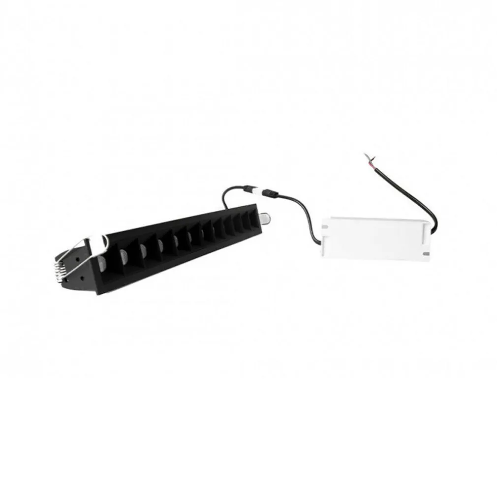 FARETTO LED INCASSO 24W SOFFITTO MODERNO NERO LUCE 6500K 4000K 3000K SPOT