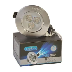 FARETTO LED ORIENTABILE DA INCASSO WISDOM 3W CALDO E FREDDO CON ALETTE MOLLE