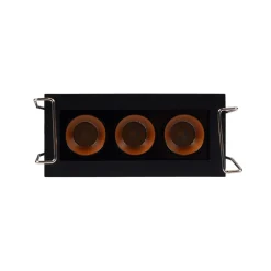 FARETTO LED RETTANGOLARE NERO DA INCASSO 6 W LUCE NATURALE FREDDA CALDA XTD-3-N