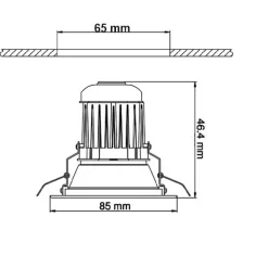 Faretto LED spot da incasso 3W lampada da soffitto down light led FREDDO CALDO