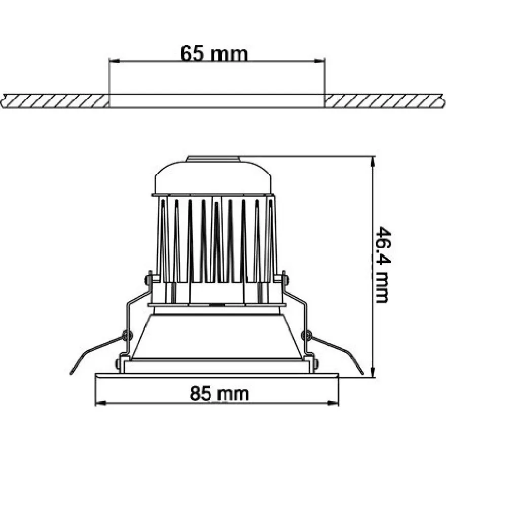Faretto LED spot da incasso 3W lampada da soffitto down light led FREDDO CALDO