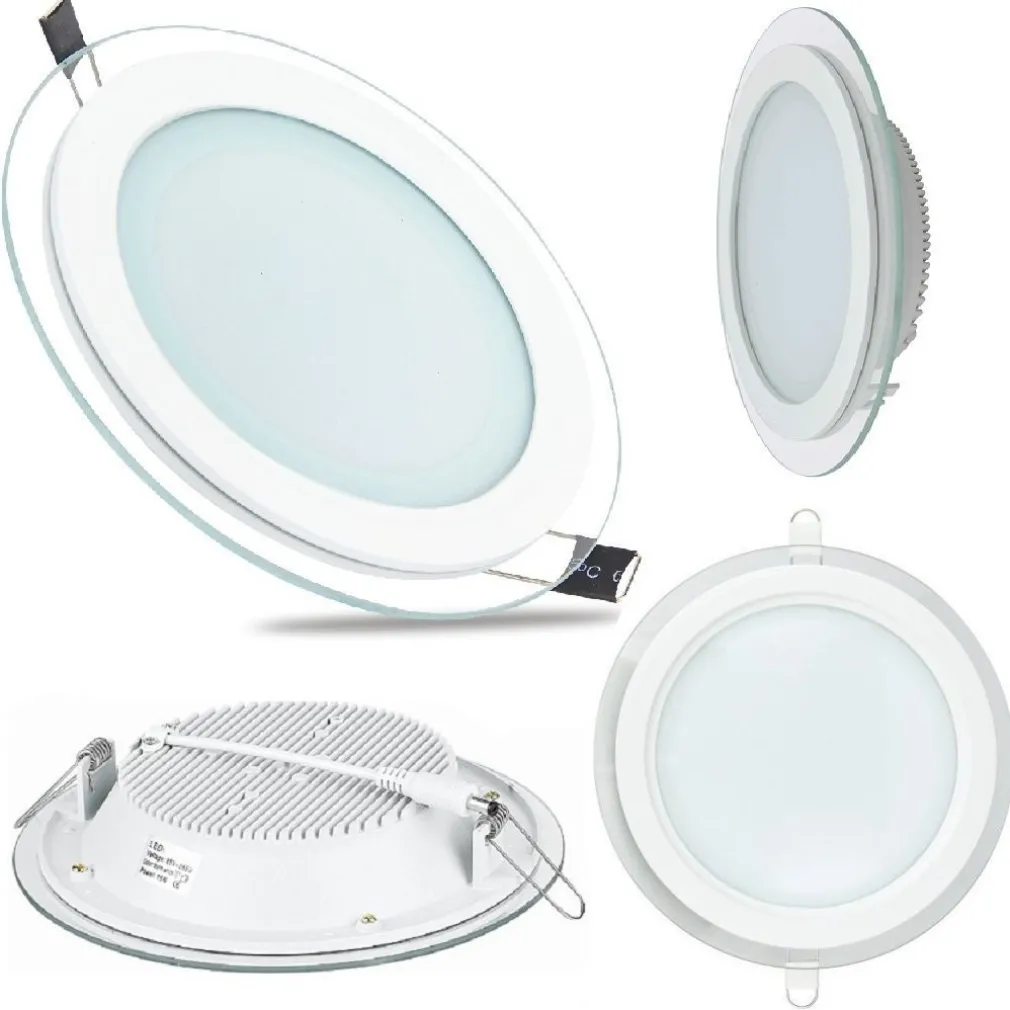 FARETTO LED TONDO DA INCASSO BIANCO IN VETRO TRASPARENTE DA 12W LUCE BIANCO