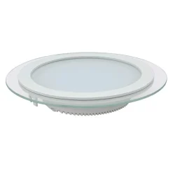 FARETTO LED TONDO DA INCASSO BIANCO IN VETRO TRASPARENTE DA 12W LUCE BIANCO