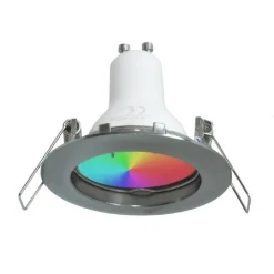 FARETTO LED 6W INCASSO 6 CM TONDO RGB+6000K RGBW GU10 EFFETTI LUCE COLORATA 230V
