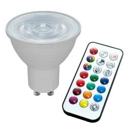 FARETTO LED 6W INCASSO 6 CM TONDO RGB+6000K RGBW GU10 EFFETTI LUCE COLORATA 230V
