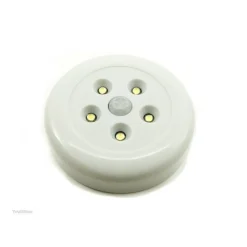 FARETTO LED 1W LUCE BIANCA FREDDA 5 LED ARMADIO SENSORE MOVIMENTO CALAMITATA