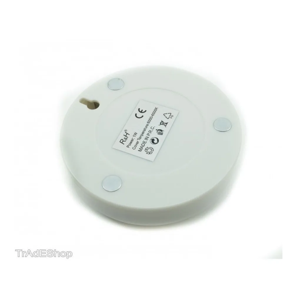 FARETTO LED 1W LUCE BIANCA FREDDA 5 LED ARMADIO SENSORE MOVIMENTO CALAMITATA