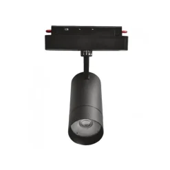 FARETTO LED 14W NERO MAGNETICO PER BINARIO MONOFASE 48V LUCE 3000K 4000K COB-14W